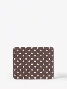 Viva Strut 1pc Coffee Powder Polka Dot Multi-Card Card Holder, Retro Polka Dot Light And Thin Card Bag, Small And Large Capacity! Polka Dot Multi-Card Card Bag - Coffee - View 5