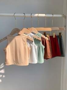 SHEIN Bộ 6 món đồ mặc nhà cho bé trai và bé gái, in hình hoạt hình, phối màu tương phản gồm áo ba lỗ và quần short cạp chun, thích hợp mặc mùa hè. - Nhiều màu - Xem 2