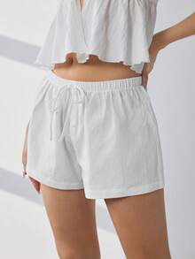 HautHeat Women's Striped Tie-Waist Pajama Shorts - Multicolor - View 4