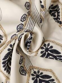 EMERY ROSE Women's Elegant Pleated V-Neck Apricot Short Sleeve Blouse - Multicolor - View 10