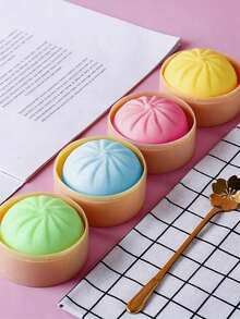 MINKOJA 1/2/3个装可捏捏食物减压玩具：彩色迷你面包捏捏球，慢回弹减压小玩意，逼真仿真面包面团球，可拉伸感官桌面玩具，缓解焦虑，办公室放松，家居装饰 | 送给家人和朋友的最佳礼物 - 彩色 - 查看 6