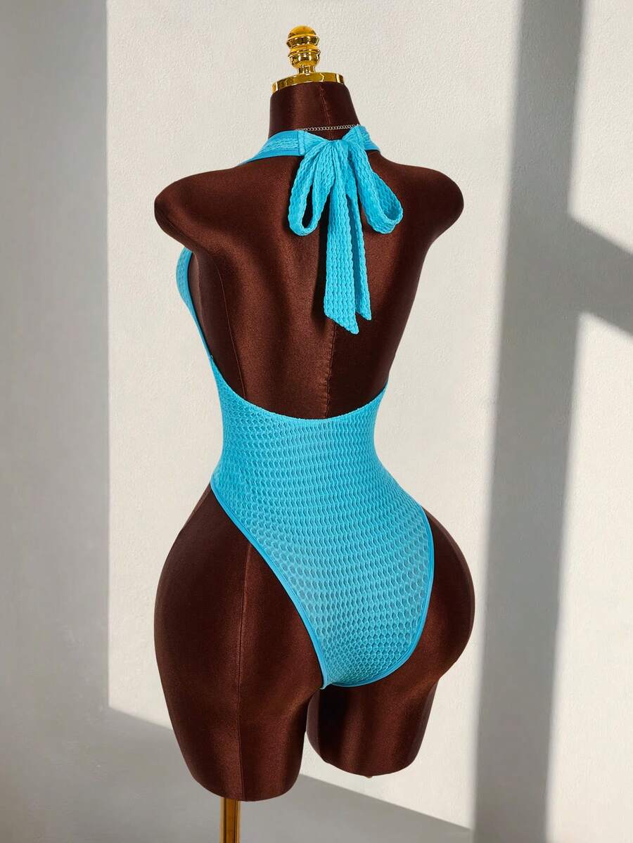 Amplova 女士性感纯色露背吊带连体衣，夏季