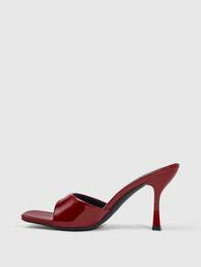 CUCCOO SZL 女士高跟凉鞋很性感 - 酒紅色2 - 查看 10