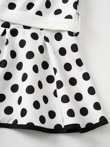 GlowEve 女士波点褶皱腰身时尚抹胸上衣 - 彩色 - 查看 6