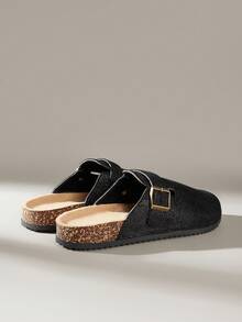 Solecia Women Casual Versatile Daily Slip-On Flats - Black - View 4