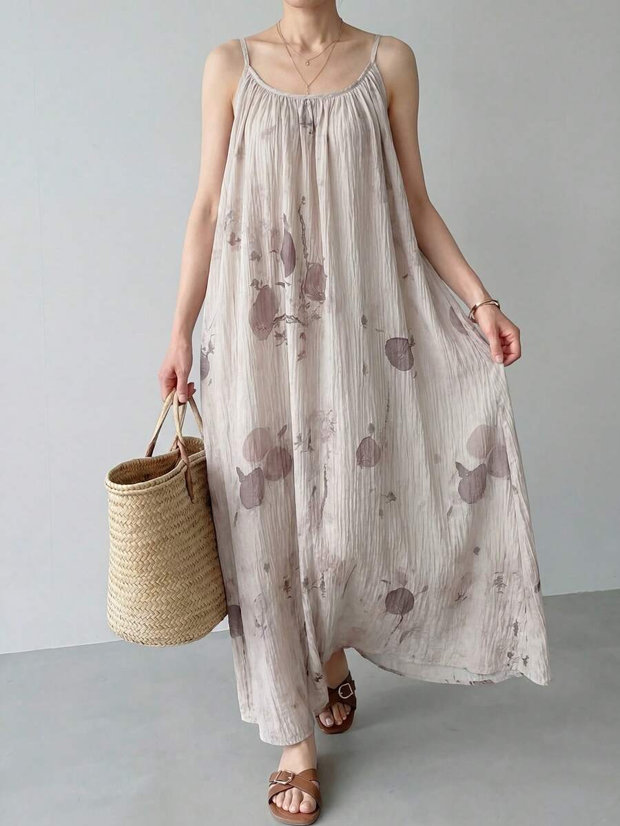 EMERY ROSE Women's All-Over Print Casual Vacation Sleeveless Dress Long Dress Casual Long Dress Summer Long Dress Vacation Beach Long Dress Spring Long Dress Casual Dress For Women - Multicolor - View 1