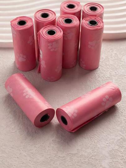 Túi đựng phân chó màu hồng - Tiện lợi & Chống rò rỉ, Dùng cho thùng rác ô tô, Thay thế thùng rác nhỏ, Túi đựng chất thải thú cưng, Đi dạo ngoài trời, Vật dụng thiết yếu cho người nuôi thú cưng