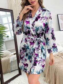 BATA CRUZADA PARA DAMA estampado de Flores -comoda y suave - Floral - Ver 2