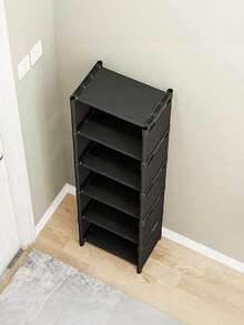Adjustable 4/6/8 Tier Metal Shoe Rack - Tool-Free Assembly, Space Saving, Suitable For Entryway, Dorm And Closet | Sturdy Multi-Layer Sneaker Storage Rack, Unisex | Slim Modern Design, White/Black - Holds 12-24 Pairs Of Shoes | Non-Slip & Rust-Proof - Perfect For Apartments And Small Spaces! - Multicolor - View 2