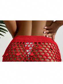 Vaytide Váy che phủ - Váy ngọt ngào, Váy mùa hè cho phụ nữ - Đỏ - Xem 4