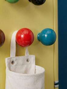 Joivida Nordic INS-Style Ceramic Ball Magnetic Hooks, Heavy-Duty Damage-Free Single Hooks For Living Room & Entryway Walls, No-Nail Decorative Storage Hangers For Refrigerator Doors - Multicolor - View 3