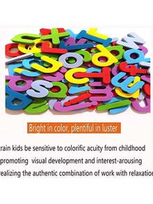 MINKOJA 114/234 Pieces Back To School Season Magnetic Alphabet Double-Sided Panel, Upper And Lower Case Foam Letters ABC Fridge Magnet, Educational Toy Set Classroom Children To Learn Spelling, With Magnetic Board And Storage Box - Multicolor - View 5