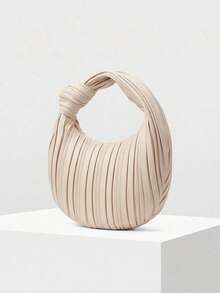 MOTF PREMIUM BOLSO DE ASA SUPERIOR CON CREMALLERA Y DISEÑO DE NUBE - Beis - Ver 2
