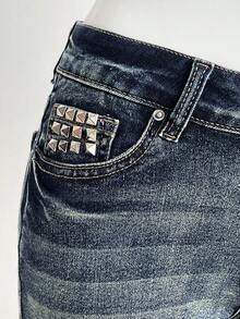 Elamini Women's Casual Denim Shorts With Pockets And Frayed Hem, Versatile For Daily Wear - Medium Wash - View 4