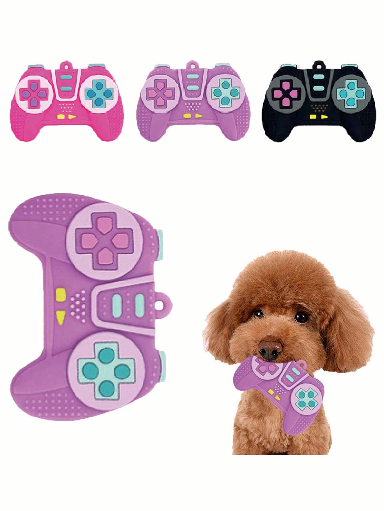 Silicone Dog Chew Toy For Small Dogs, Gamepad Teething Puppy Toy - Teeth Cleaning Chews, Interactive Dental Puppy Toys - Multicolor - View 1