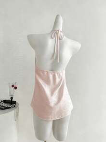 SHEIN Sweetro Áo kiểu nữ thanh lịch cổ yếm, vạt lệch vai, chất liệu jacquard, thích hợp cho mùa hè. - Nhiều màu - Xem 2