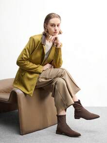 CUCCOO BIZCHIC Women's Fashion Versatile Commuting Minimalist Pointed Toe Ankle Boots - Brown - View 2