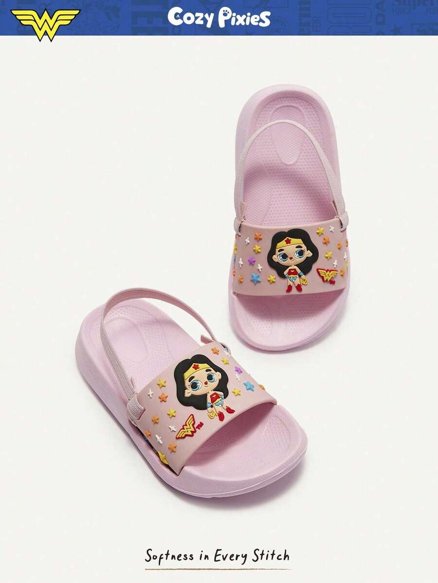 Cozy Pixies 1 Đôi dép lê cho bé kiểu công chúa xinh xắn, đa năng, thích hợp đi biển mùa hè. - Hồng - Xem 1