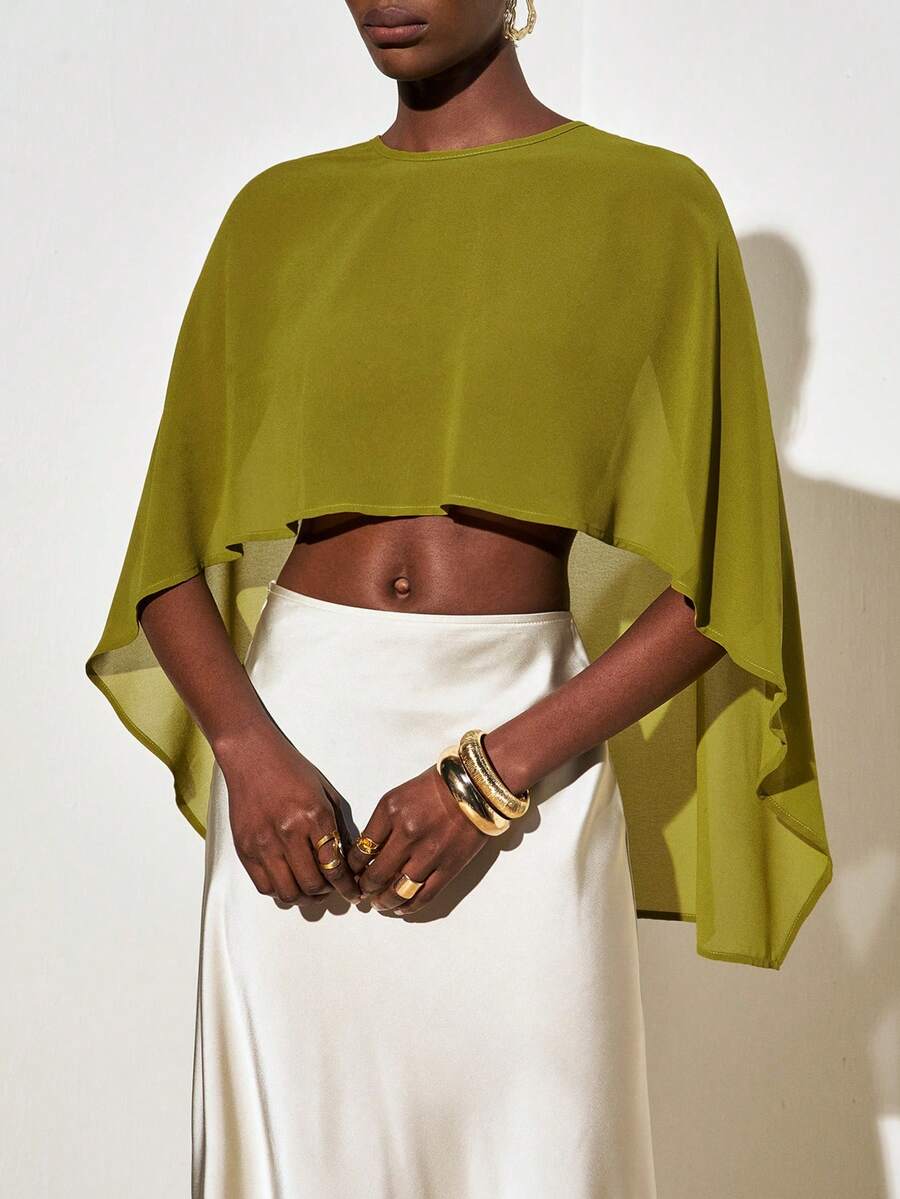 Zivah Áo nữ chiffon hai chiều bất đối xứng màu xanh lá cây bán chạy nhất mùa hè, phong cách Boho du mục. Thích hợp cho kỳ nghỉ, du lịch, dạo phố hàng ngày, tiệc tùng, lễ hội âm nhạc, bãi biển, ngày lễ, thời trang sân bay, du thuyền, trà chiều.