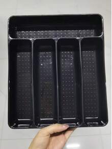 1pc Kitchen Drawer Organizer Cutlery Tray, In-Cabinet Utensil Caddy With Compartments For Knives, Forks, Spoons, Chopsticks, Cooking Utensils Storage, Knife & Fork Drawer Divider - Multicolor - View 11