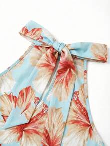 Ellevyn 女士优雅印花露背吊带上衣和裤子两件套，夏季女装，圣帕特里克节女装，毕业典礼女装，母亲节蓝色度假装，邮轮装，巴哈马装，海滩俱乐部装，游艇装，女士度假装，度假套装，套装，女士夏季印花上衣阔腿裤女装，女士夏季穿搭，穿搭灵感，女士夏季穿搭，女士度假套装 - 彩色 - 查看 7