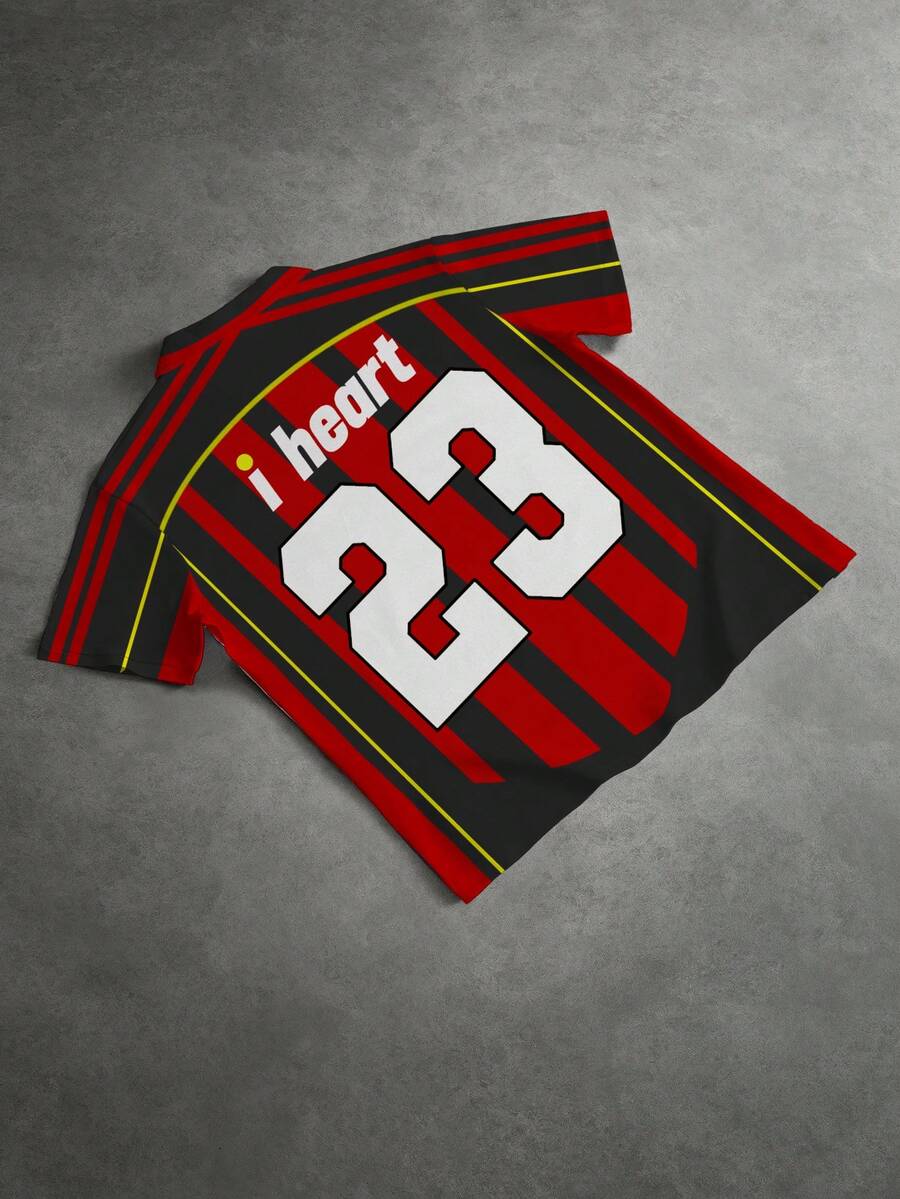 Manfinity EMRG Áo polo nam tay ngắn in chữ phối màu, kiểu dáng thường ngày, đa năng, phù hợp đi làm. - Nhiều màu - Xem 1