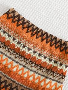 Cozy Pixies Baby Girl Striped Pattern Camisole Top And Elastic Waist Shorts 2 Pieces Set - Multicolor - View 5