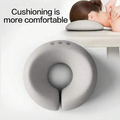 1个美容院专用平板枕，美容床专用枕，轻推按摩床U型枕，平板枕，记忆棉面部靠垫，轮廓面部枕，符合人体工学的颈部和面部支撑垫，拉链封口，仅限干洗，多用途，适用于家庭、水疗中心、办公室放松 | 轮廓设计 | 柔软面料外套