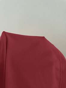 Lowkey Lull Conjunto de pijama informal de estilo Y2K para mujer con tirantes de espagueti, volantes y tela de seda suave y cómoda con estiramiento - Burdeos - Ver 7