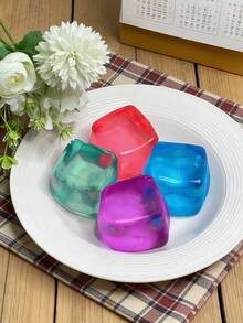 POKOJA LAND Large Ice Cube Maltose Squishy Toy,Texture Squishable, Anxiety Relief Fidget Toy For Adults - Multicolor - View 3