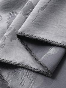 DAZY 蝴蝶提花喇叭袖收腰长连衣裙 女式碎花连衣裙 - 藍色 - 查看 6