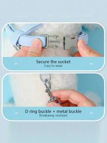 Pet Chest Harness With Leash,Small Dog Teddy Bichon Pomeranian Chest And Back Strap Pup Rope For Walking Training - Pink - View 5