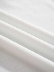 SHEIN 適合夏天的青少年男孩休閒簡約純色圓領背心 - 白色 - 查看 4