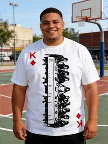 Manfinity Joysei Duck Pattern Print Design On Abdominal Muscles, Men's Fashionable Summer Casual Sportswear, Men's Top - White - View 3