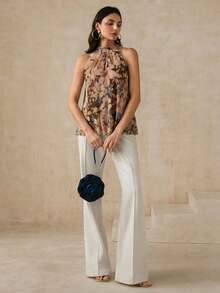 Anewsta 轻盈仙女领露肩系带无袖宽松休闲度假背心，春夏款 - 彩色 - 查看 5