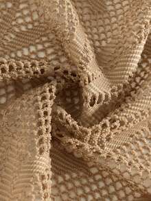 Swim Oasis Traje de baño de una pieza con malla de plantas y falda a juego como cobertura para vacaciones de mujer - Caqui - Ver 4