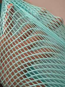 Swim SXY Sheer Romantic Aqua Blue Long Sleeve Cover Up For Women - Baby Blue - View 6