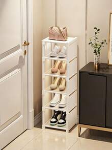 Adjustable 4/6/8 Tier Metal Shoe Rack - Tool-Free Assembly, Space Saving, Suitable For Entryway, Dorm And Closet | Sturdy Multi-Layer Sneaker Storage Rack, Unisex | Slim Modern Design, White/Black - Holds 12-24 Pairs Of Shoes | Non-Slip & Rust-Proof - Perfect For Apartments And Small Spaces! - Multicolor - View 21