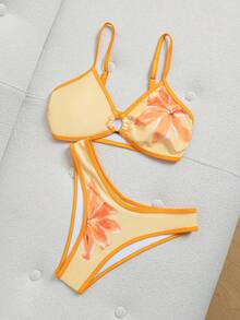 Swim Vcay 女士夏季沙滩印花性感比基尼泳衣套装 - 彩色 - 查看 6