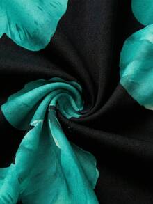 Slaydiva 2026 大码女式印花修身度假连衣裙 女士吊带连衣裙 沙滩裙 黑色碎花连衣裙 长款碎花连衣裙 - 彩色 - 查看 4