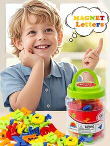 MINKOJA - SELECTS Zestaw 78 magnetycznych liter i cyfr, w tym alfabetu i cyfr, zaprojektowanych do celów edukacyjnych. Idealny dla przedszkolaków do nauki pisowni, liczenia i symboli matematycznych. Zawiera zarówno wielkie, jak i małe litery. Wielkanoc, prezent wielkanocny, Dzień Dziecka, zabawki sensoryczne, zabawki dla dzieci, magnetyczne litery i cyfry dla dzieci. - Wielokolorowe - Zobacz 4