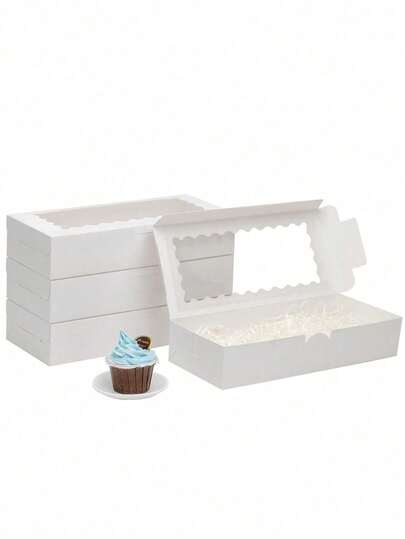 5/10PCS, Bread Box Window Chocolate Strawberry Box Dessert Box Suitable For Donut Pie Cake Muffin Pastry Festival Birthday Party