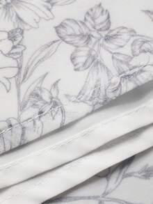 FRIFUL Đầm xòe eo ôm dáng họa tiết hoa nhí mùa hè/xuân dành cho nữ, kiểu dáng đa năng và tôn dáng. - trắng - Xem 7