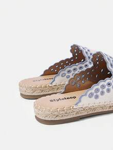 Styleloop Women's Flat Slip-On Shoes, Boho Style, Retro American, Bohemian, Western, Music Festival, Party Outfit Valentine's Day Holiday Travel Essential Boho Cowgirl Outfit - Blue - View 3