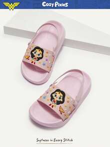 Cozy Pixies 1 Đôi dép lê cho bé kiểu công chúa xinh xắn, đa năng, thích hợp đi biển mùa hè. - Hồng - Xem 3