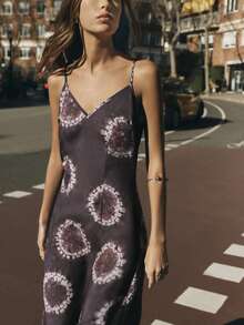 Nöista Full-Length Maxi Dress In Tie-Dye Print. - Purple - View 7