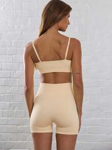 Musera Sport Áo ngực thể thao dây mảnh dành cho tập luyện mùa hè, tập gym, chạy bộ, yoga, thể dục mùa đông. - Màu vàng ngỗng - Xem 3