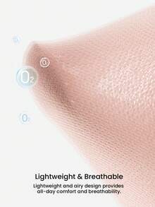 LUVLETTE Dream Curve Air 無線無縫透氣薄紗深V不顯痕內衣 粉色輕盈黏貼基礎款 SizeFreedom 胸罩 青少年/女孩/年輕女性 - 淺粉色 - 查看 5