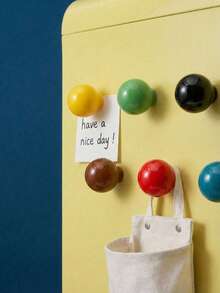 Joivida Nordic INS-Style Ceramic Ball Magnetic Hooks, Heavy-Duty Damage-Free Single Hooks For Living Room & Entryway Walls, No-Nail Decorative Storage Hangers For Refrigerator Doors - Multicolor - View 2