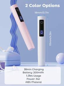 JMMO LED美甲燈，迷你UV美甲燈，便攜式美甲烘乾機，直立式美甲燈，可充電LED顯示器美甲烘乾機，2檔定時設置，適合家庭DIY使用 - 彩色 - 查看 7